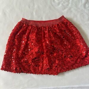Cat & Jack Sparkling Red Mini Skirt- Sz XS (4/5)